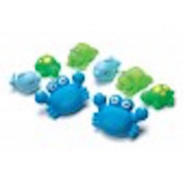 Playgro Bath Time Squirtees Pack of 8 Blue & Green